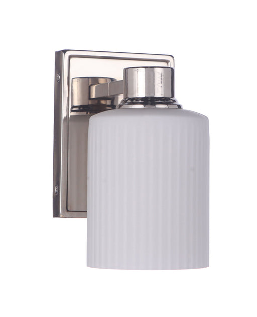 Bretton One Light Wall Sconce in Polished Nickel