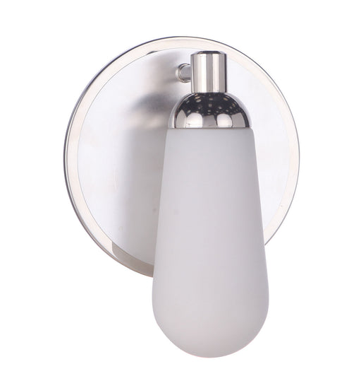 Riggs One Light Wall Sconce in Brushed Polished Nickel / Polished Nickel