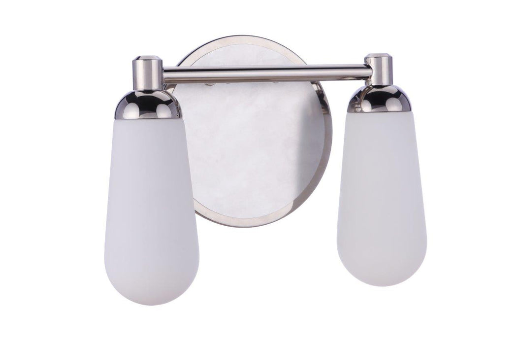 Riggs Two Light Vanity in Brushed Polished Nickel / Polished Nickel
