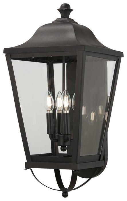 Savannah Four Light Outdoor Wall Mount in Sand Coal