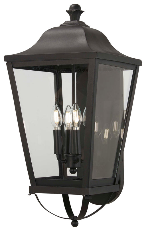 Savannah Four Light Outdoor Wall Mount in Sand Coal