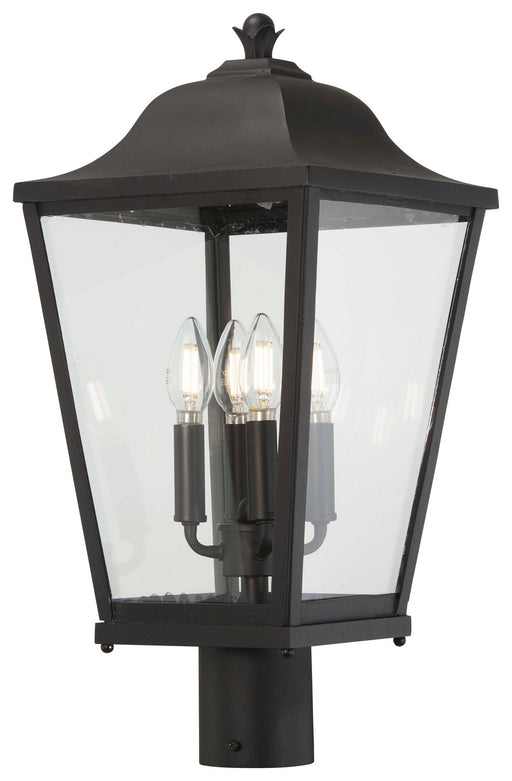 Savannah Four Light Outdoor Post Mount in Sand Coal