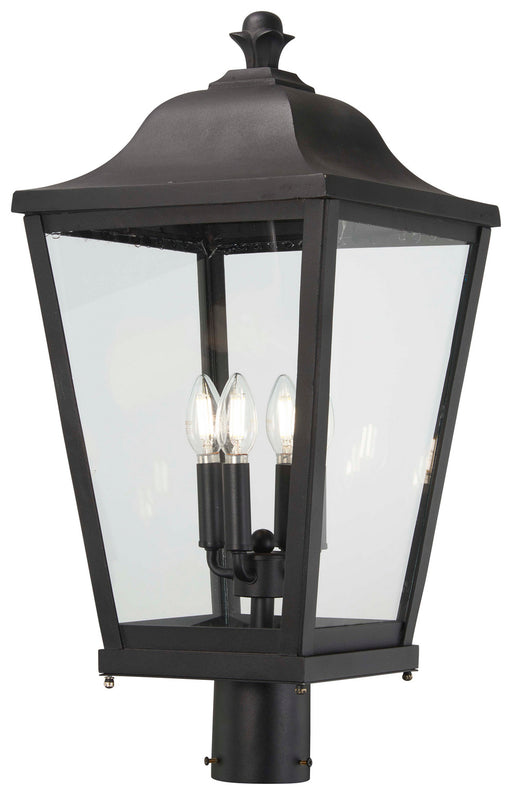 Savannah Four Light Outdoor Post Mount in Sand Coal