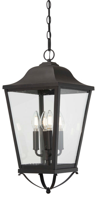 Savannah Four Light Outdoor Chain Hung in Sand Coal