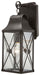 De Luz One Light Outdoor Wall Mount in Oil Rubbed Bronze W/ Gold High