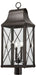 De Luz Four Light Outdoor Post Mount in Oil Rubbed Bronze W/ Gold High