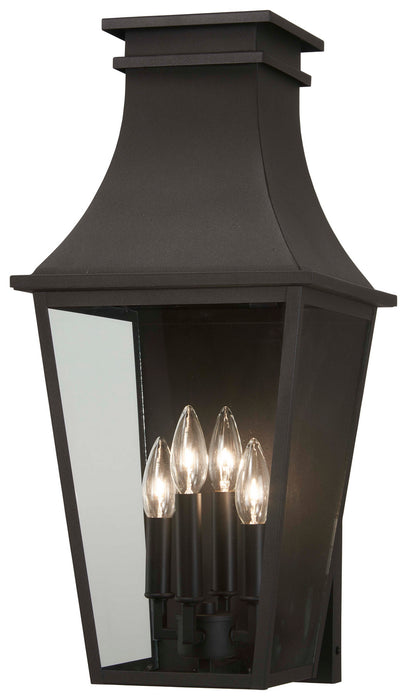 Gloucester Four Light Outdoor Wall Mount in Sand Coal