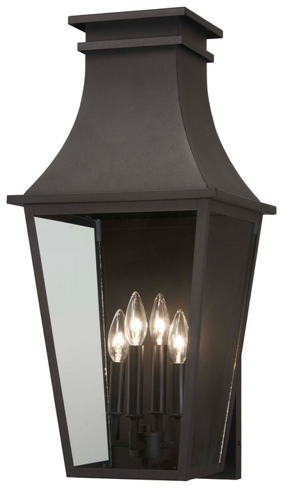 Gloucester Four Light Outdoor Wall Mount in Sand Coal
