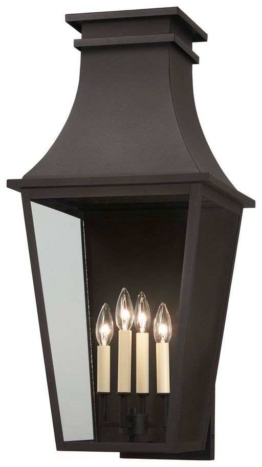 Gloucester Four Light Outdoor Wall Mount in Sand Coal