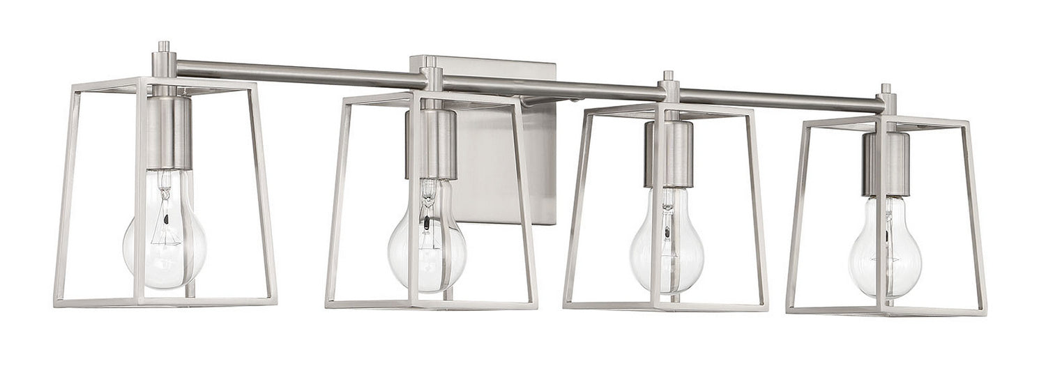 Dunn Four Light Vanity in Brushed Polished Nickel