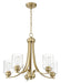 Bolden Five Light Chandelier in Satin Brass