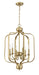 Bolden Six Light Foyer Chandelier in Satin Brass