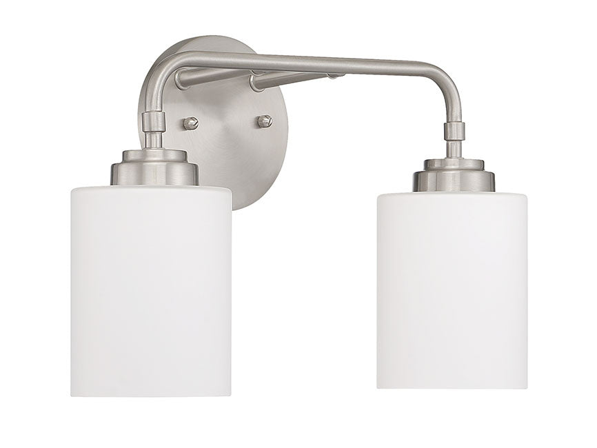 Stowe Two Light Vanity in Brushed Polished Nickel