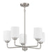 Stowe Five Light Chandelier in Brushed Polished Nickel