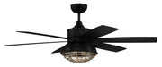 Rugged 52" Ceiling Fan in Flat Black/Satin Brass