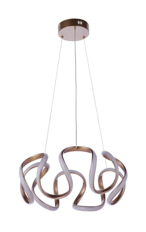 Pulse LED Pendant in Champagne Brass