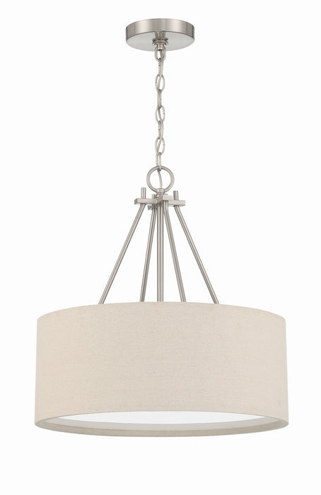 Duke Three Light Pendant in Brushed Polished Nickel