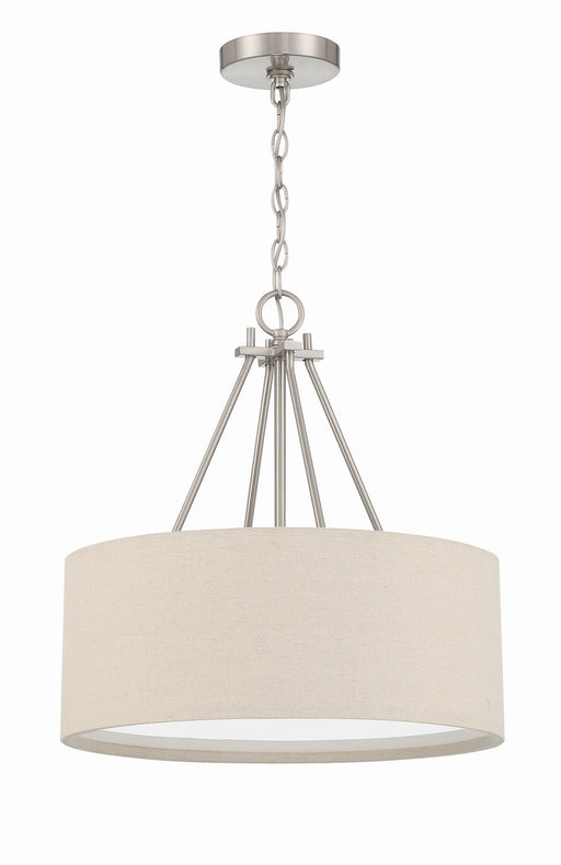 Duke Three Light Pendant in Brushed Polished Nickel