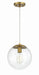 Gaze One Light Pendant in Satin Brass
