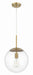 Gaze One Light Pendant in Satin Brass