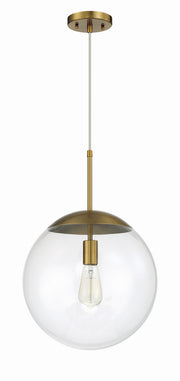 Gaze One Light Pendant in Satin Brass