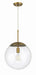 Gaze One Light Pendant in Satin Brass