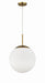 Gaze One Light Pendant in Satin Brass