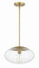 Gaze One Light Pendant in Satin Brass