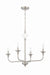 Jolenne Four Light Chandelier in Brushed Polished Nickel