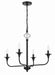 Jolenne Four Light Chandelier in Flat Black