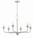 Jolenne Six Light Chandelier in Brushed Polished Nickel