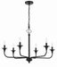 Jolenne Six Light Chandelier in Flat Black