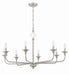 Jolenne Eight Light Chandelier in Brushed Polished Nickel