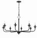Jolenne Eight Light Chandelier in Flat Black