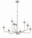 Jolenne Nine Light Chandelier in Brushed Polished Nickel