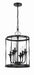 Jolenne Six Light Foyer Pendant in Flat Black