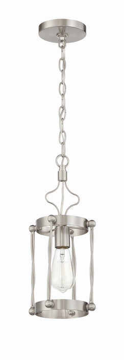 Jolenne One Light Mini Pendant in Brushed Polished Nickel