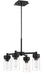 Bennet Four Light Outdoor Chandelier in Midnight