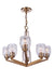 Guiding Star Six Light Chandelier in Satin Brass