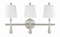 Palmer Three Light Vanity in Brushed Polished Nickel