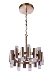 Simple Lux LED Chandelier in Satin Brass