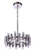 Simple Lux LED Chandelier in Brushed Polished Nickel