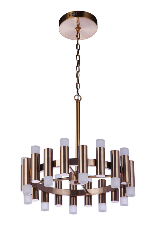 Simple Lux LED Chandelier in Satin Brass