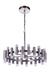 Simple Lux LED Chandelier in Brushed Polished Nickel