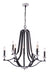 Esme Nine Light Chandelier in Flat Black / Matte White