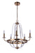 Graclyn Five Light Chandelier in Satin Brass
