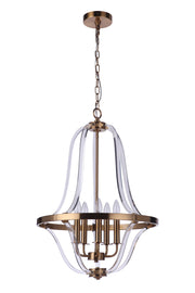 Graclyn Five Light Foyer Pendant in Satin Brass