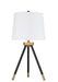Table Lamp One Light Table Lamp in Painted Black / Painted Gold