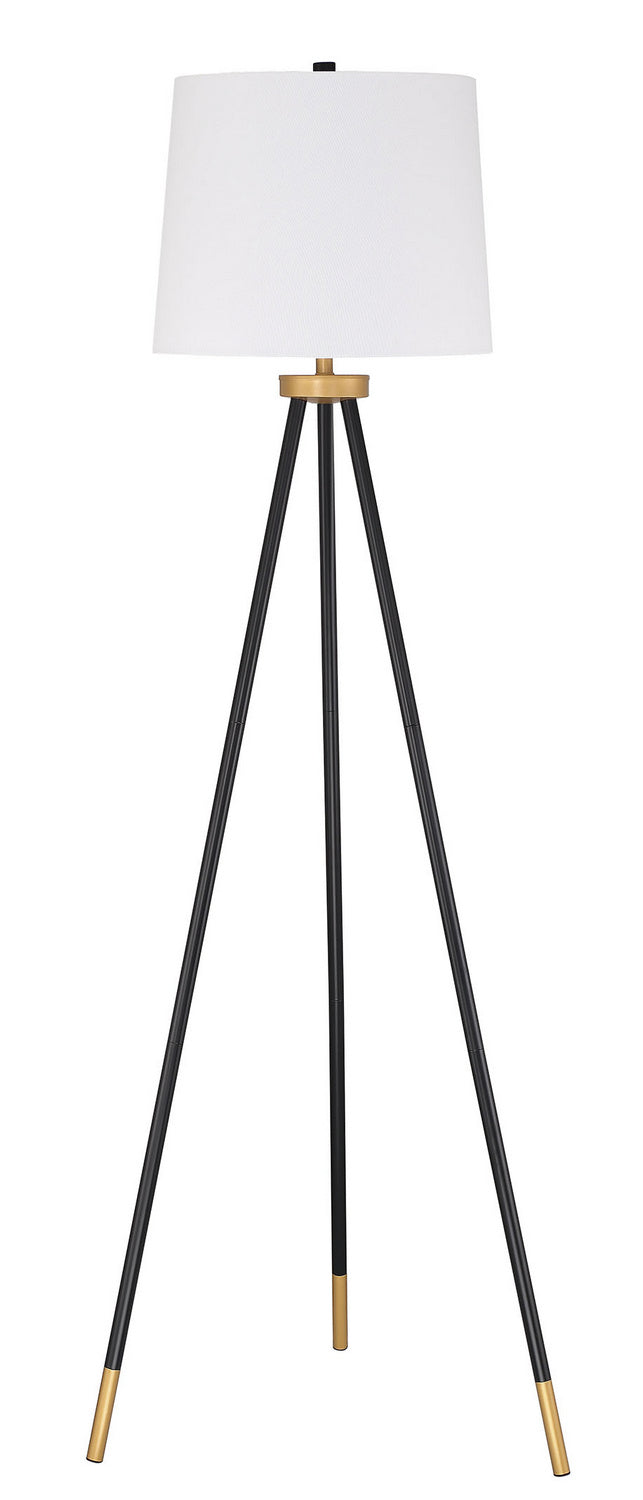 Floor Lamp One Light Floor Lamp in Painted Black / Painted Gold