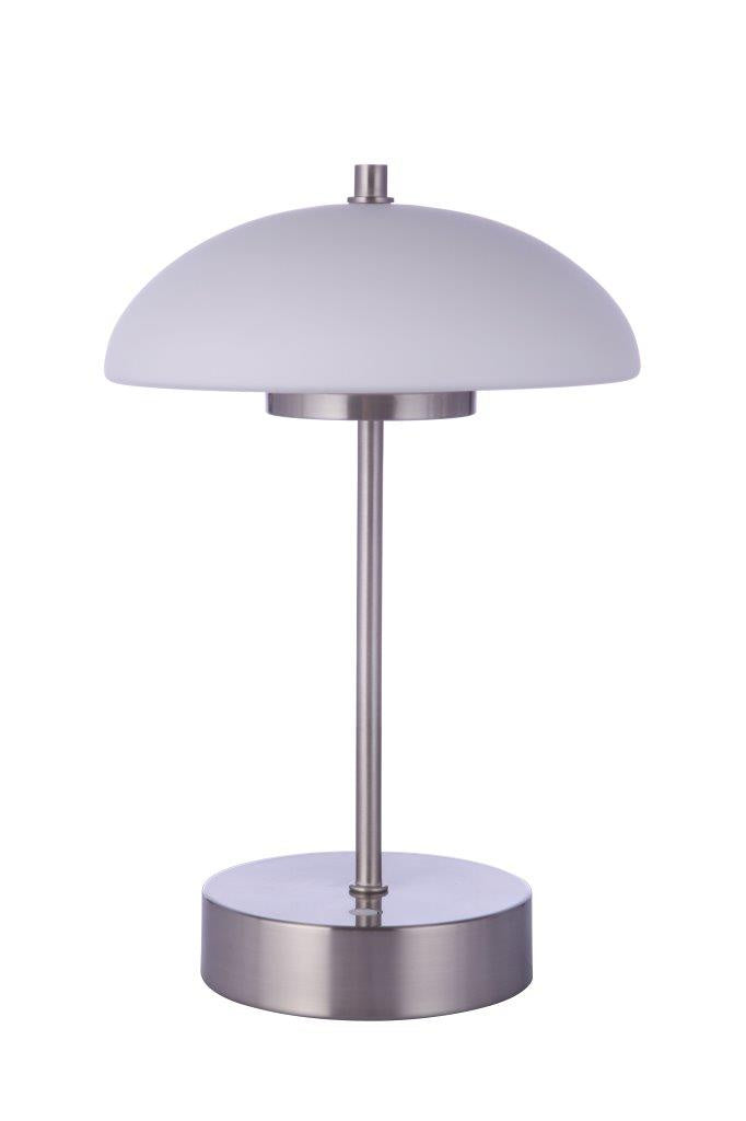 Rechargable LED Portable LED Table Lamp in Brushed Polished Nickel